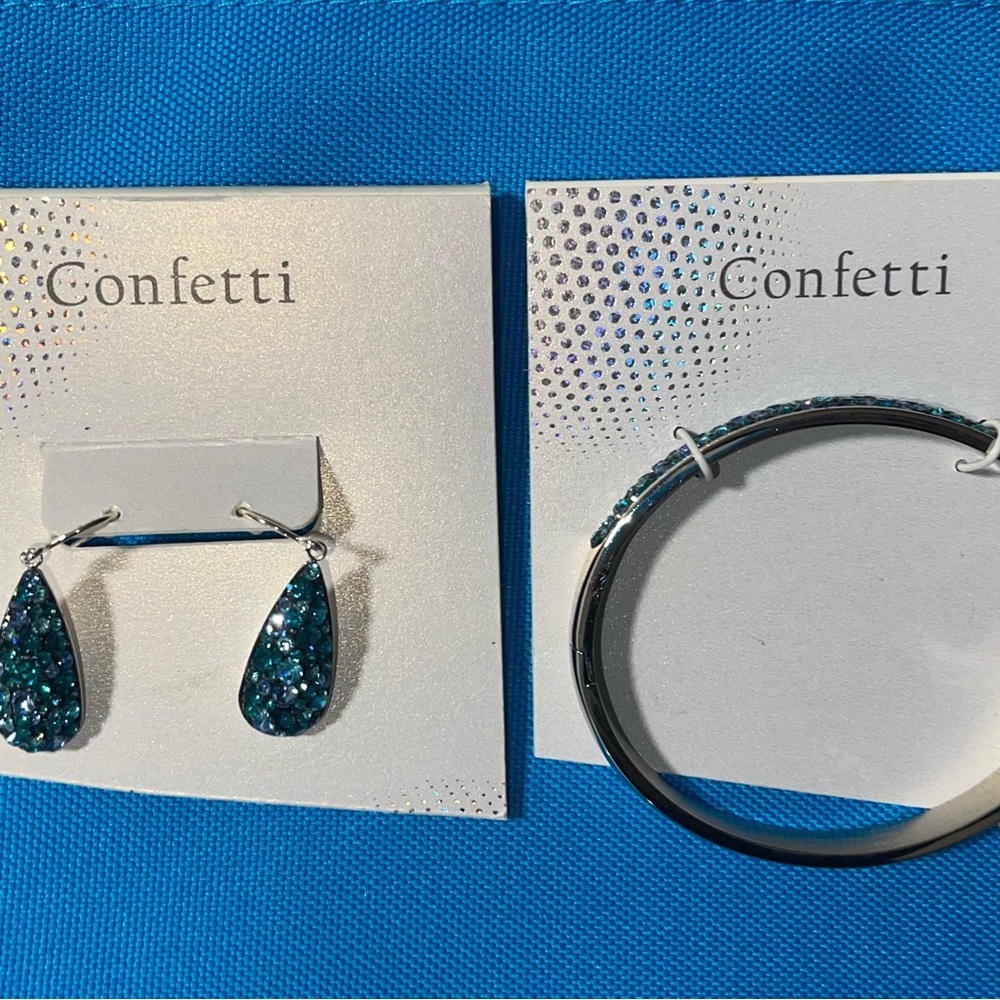 Teal Sparkle Earrings
